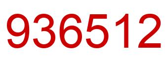 Number 936512 red image