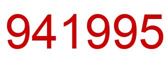 Number 941995 red image