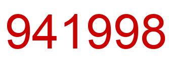Number 941998 red image