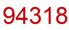 Number 94318 red image