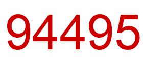 Number 94495 red image