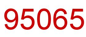 Number 95065 red image