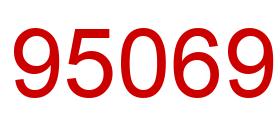 Number 95069 red image