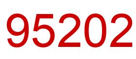 Number 95202 red image