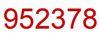 Number 952378 red image