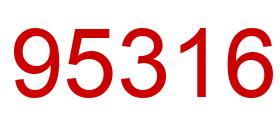 Número 95316 imagen rojo