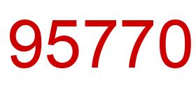 Number 95770 red image