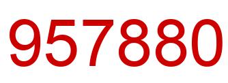 Number 957880 red image