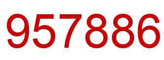Number 957886 red image