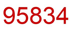 Number 95834 red image