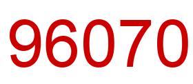 Number 96070 red image
