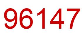 Número 96147 imagen rojo