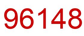 Number 96148 red image