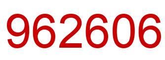 Number 962606 red image