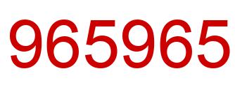 Number 965965 red image