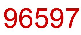 Number 96597 red image