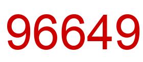 Number 96649 red image