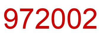Number 972002 red image
