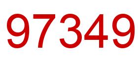 Number 97349 red image