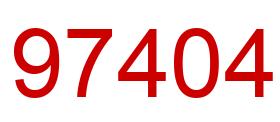 Number 97404 red image