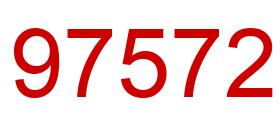 Number 97572 red image