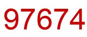 Number 97674 red image
