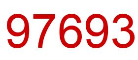 Number 97693 red image