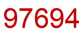 Number 97694 red image