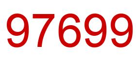 Number 97699 red image