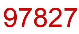 Number 97827 red image