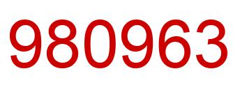 Número 980963 imagen rojo