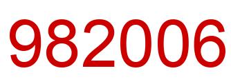 Number 982006 red image