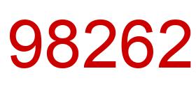 Number 98262 red image