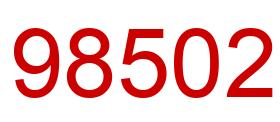 Number 98502 red image