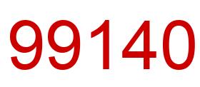 Number 99140 red image