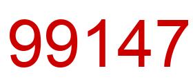 Number 99147 red image