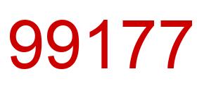 Number 99177 red image