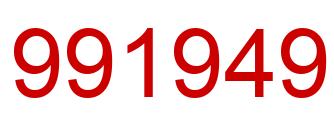 Number 991949 red image