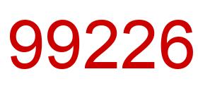Number 99226 red image