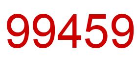 Number 99459 red image