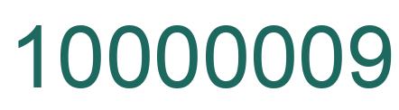 Número 10000009 imagen verde