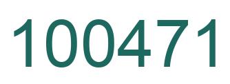 Number 100471 green image