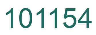 Number 101154 green image