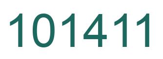 Number 101411 green image