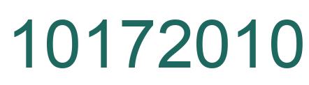 Number 10172010 green image