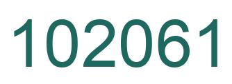 Number 102061 green image