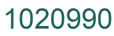Number 1020990 green image