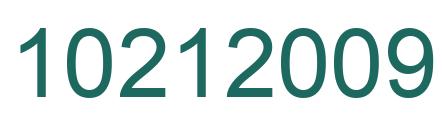 Number 10212009 green image