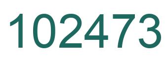Number 102473 green image