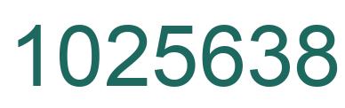Number 1025638 green image